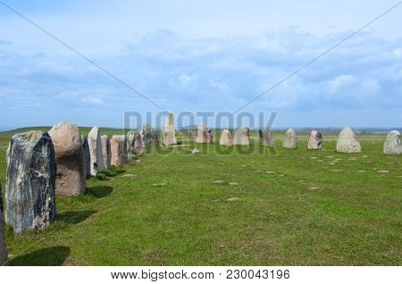 Ales Stenar Ale's Stones, Archaeological Site In Southern Sweden