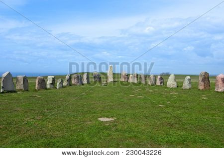 Ales Stenar Ale's Stones, Archaeological Site In Southern Sweden
