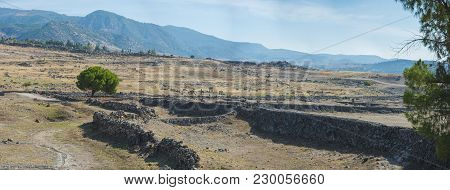 Ancient City Ancient City Of Hierapolis Near The Town Of Pamukkale In The Province Of Denizli In The