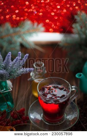 Hibiscus Tea From Rose Carcade Herbal Herbal Tea With Rose Hips And Kalina Diuretic And Cleansing St