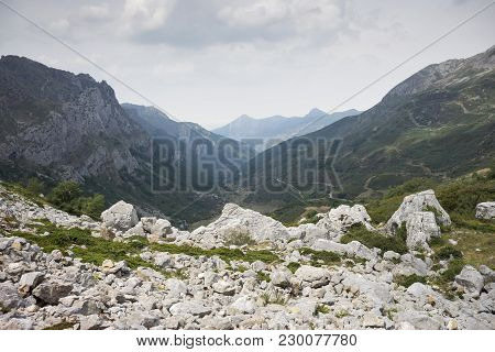 Views Of Saliencia Valley, Somiedo Nature Reserve. It Is Located In The Central Area Of The Cantabri