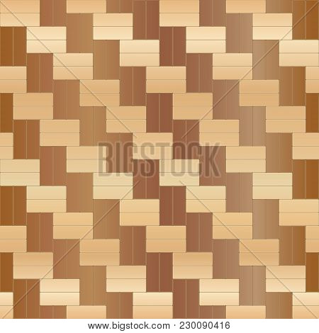 Wood Floor Parquet Vector Seamless Pattern Illustration