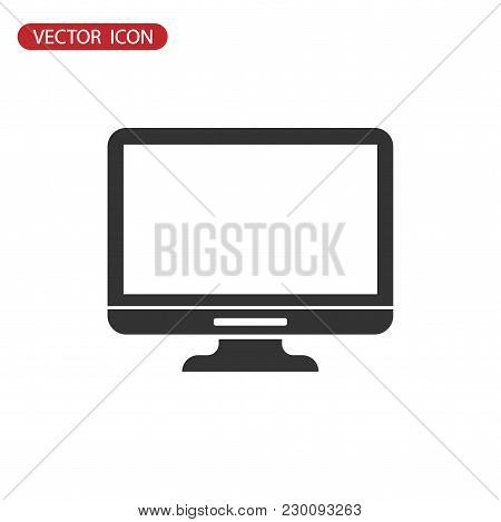 Monitor Icon Vector. Compute Monitor Icon. Tv Icon