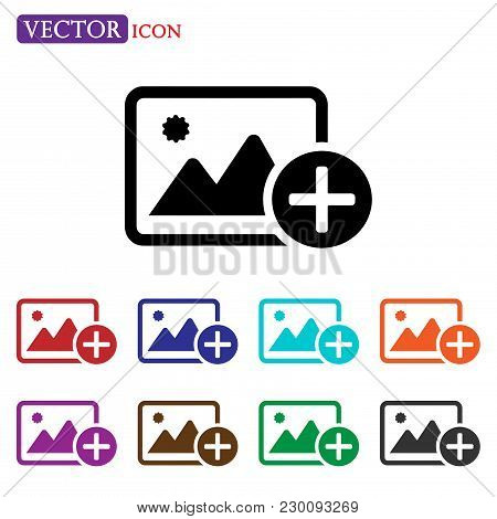 Add Image Icon Vector. Add Picture Icon .add Photo Icon Image Icon