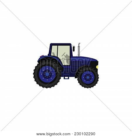 Color Image. Tractor On A White Background