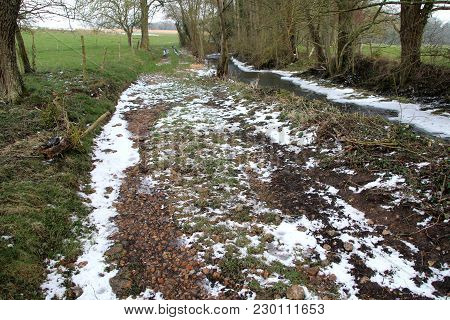 View Of A Rural Landscape In Winter
