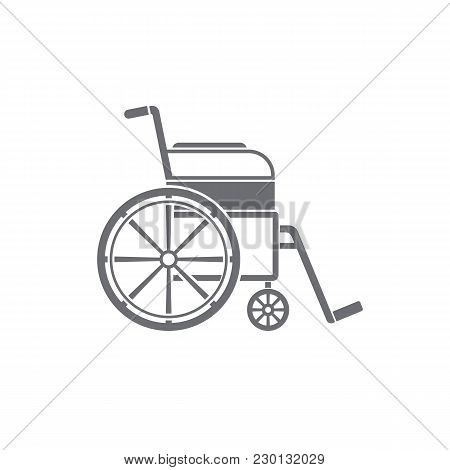 Wheelchair Icon. Medical Icon. Illustration. Black Icon Wheelchair On A White Background. Wheelchair