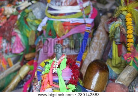 Wooden Lingams Offerings Princess Phra Nang Cave, Railay Peninsula, Krabi, Thailand