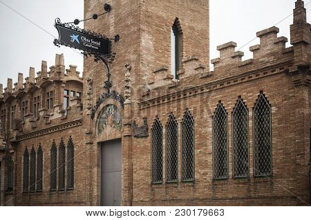 Barcelona,spain-september 30,2015:architecture, Building, Modernist Style, Fabrica Factory Casaramon