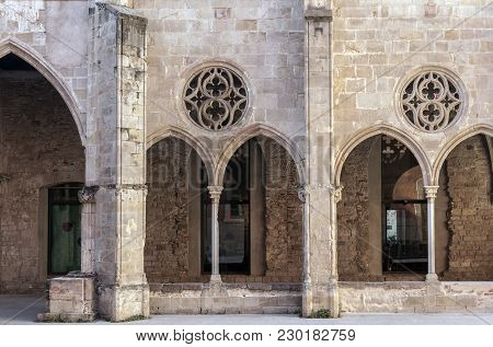 Ancient Convent Facade, Antic Convent De Sant Agusti, Barcelona.