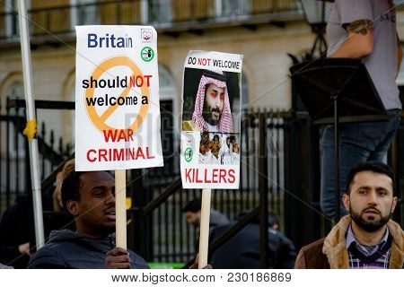 Protesters Gather Outside Downing Street, London, United Kingdom