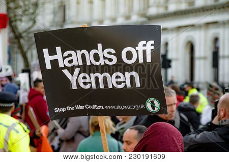 Protesters Gather Outside Downing Street, London, United Kingdom