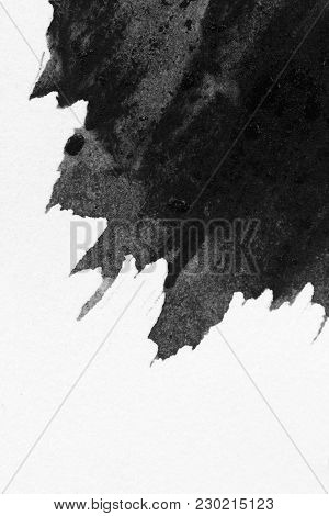 Texture Abstract Background Ink Style, Black And White.