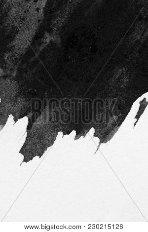 Texture Abstract Background Ink Style, Black And White.