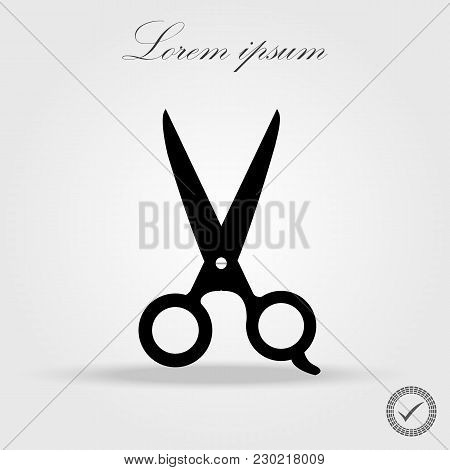 Scissors Symbol Isolated On White Background. Vector Illustration