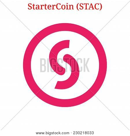 Vector Startercoin (stac) Digital Cryptocurrency Logo. Startercoin (stac) Icon. Vector Illustration 