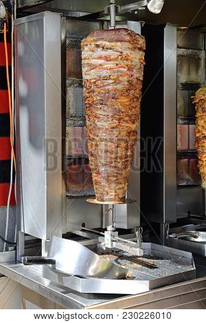 Fast Food Rotisserie With Greek Pork Gyros