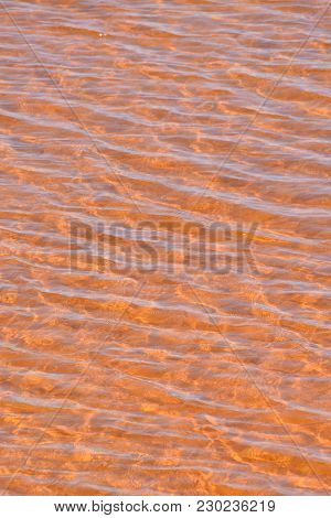 Copper Red Polluted Lake Mine In Gossan Cobre Huelva Spain