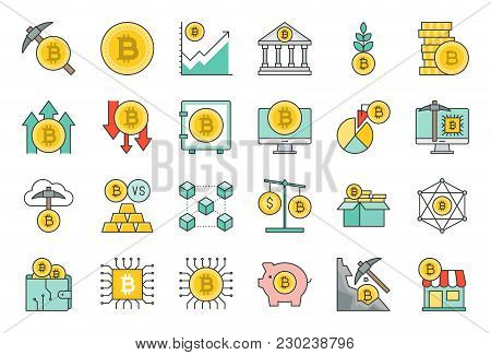 Crypto Currency Concept, Bitcoin Accept Store, Block Chain, Bitcoin Mining, Currency Exchange, Walle