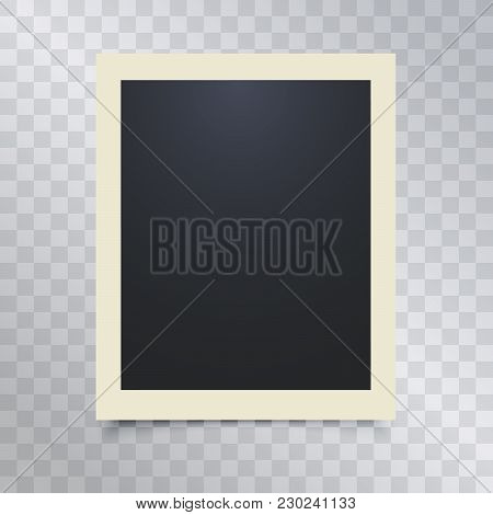 3d Picture Photo Frame Design Vector For A4 Image Or Text. Foto Realistic Square Empty Picture Frame