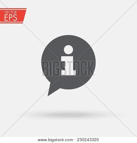Information Sign Icon. Info Speech Bubble Symbol. News And Updates Symbol. Information And Notificat