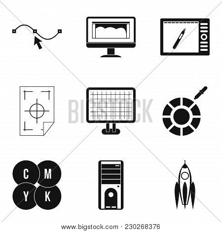 Web Dev Icons Set. Simple Set Of 9 Web Dev Vector Icons For Web Isolated On White Background