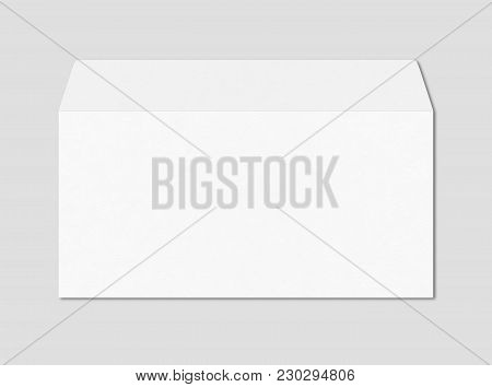 White Enveloppe Mockup Template Isolated On Grey Background