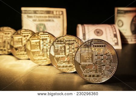 Ico For Startup Funding - Concept. Initial Coin Offering Is An Alternative To An Ipo For Launching A