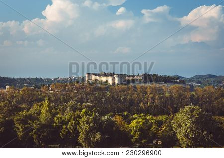 Fort Saint-andre In Villeneuve-les-avignon, Medieval Fortress Built In 14th Century On Mount Andaon.