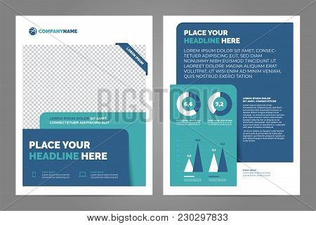 Blue Business Brochure Concept Flyer Design A4 Template