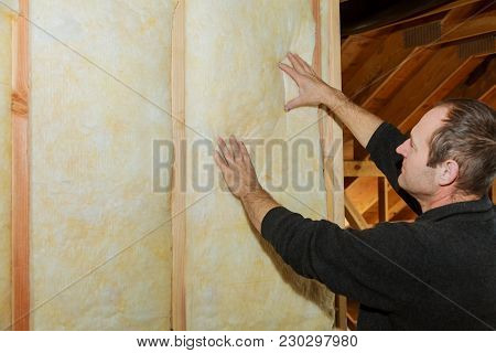 Installation Of Thermal And Hidro Insulation Inside Wall Insulation In Wooden House, Building Under 