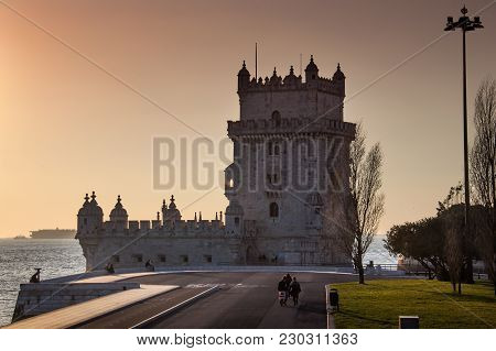 Lisbon, Portugal - Belem Tower, 1515-1521, Extremadura, Lisbon. Portugal