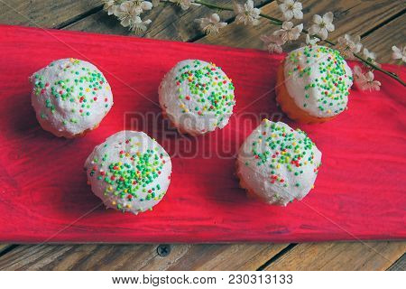 Easter Cupcakes And A Cherry Twig
