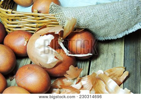 Easter Eggs And Peel Bulbs