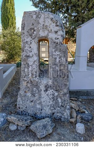 Monolythic Standing Stone Found In A Graveyard In Anoyira Village. These Healing Stones Are Very Anc