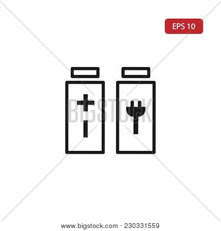 Battery Charging Icon.battery Vector Eps10. Battery Icon Isolated On The White Background.battery Ic