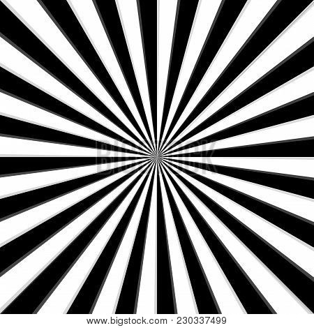 Optical Illusion, Black And White Background, Vector