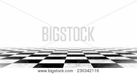 Background Floor Pattern In Perspective With A Chess Board Design