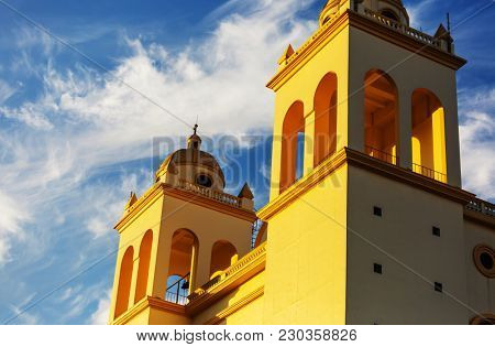 Beautiful colonial architecture in El Salvador, Central America