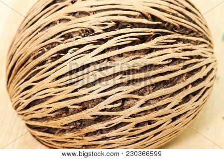Closeup Of Cerbera Odollam Or Pong-pong On Wooden