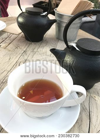 Cup Of Black Tea Color Image Stock Photos