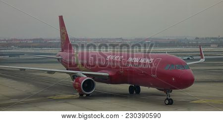 Aircarft On Beijing Capital Airport, China