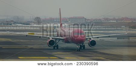 Aircarft On Beijing Capital Airport, China