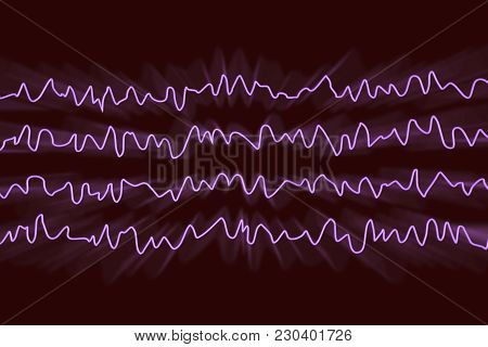 Eeg Electroencephalogram, Brain Wave In Awake State During Rest, 3d Illustration