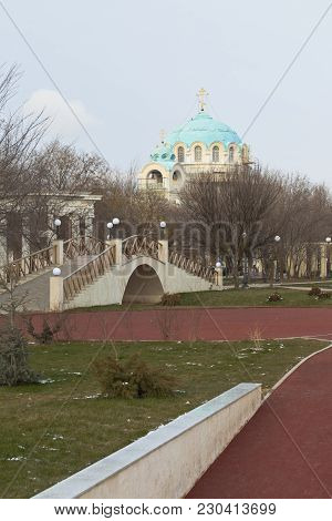 Garden Of Karaev Winter In The Resort Town Of Yevpatoria, Crimea, Russia