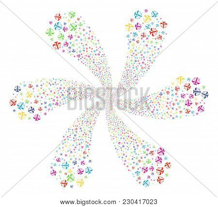 Attractive Weight Scales Centrifugal Bang. Psychedelic Curl Organized From Scatter Weight Scales Obj