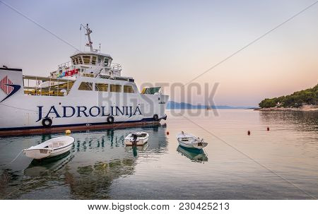 Ferryboat At Drvenik Village, Croatia