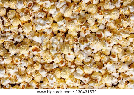 Fresh Inviting Popcorn And Only He In The Frame.