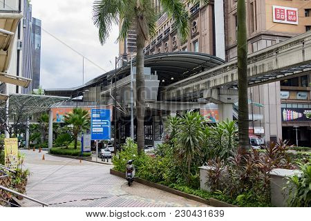 Kuala Lumpur, Malaysia - December 31,2017 : Kl Monorail Station At Berjaya Times Square,the Tallest 
