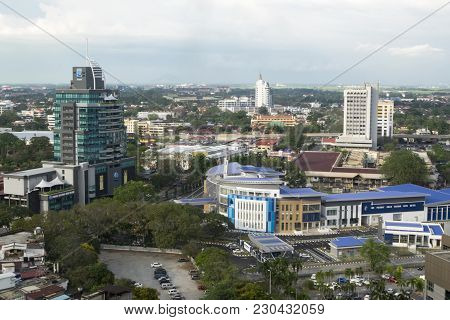 Alor Setar, Malaysia , 9 January 2018: Aerial View Cityscapes Of Alor Setar Town Located At Northern